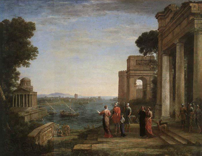 Claude Lorrain Aeneas-s Farewell to Dido in Carthago Norge oil painting art